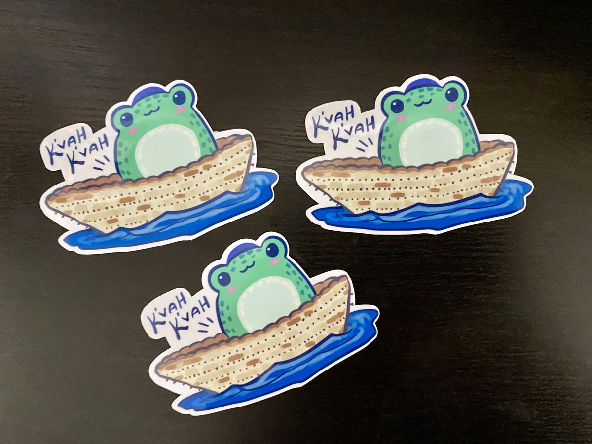 starlinex's tweet photo. ✨ Go to https://t.co/8mN7bN9Fcx or if you wanna get a cute little Tzif sticker! You can put it on your afikomen cover for your Seder!
#stickershop #passover #pesach #passoverfrog https://t.co/aO21Ttfoye