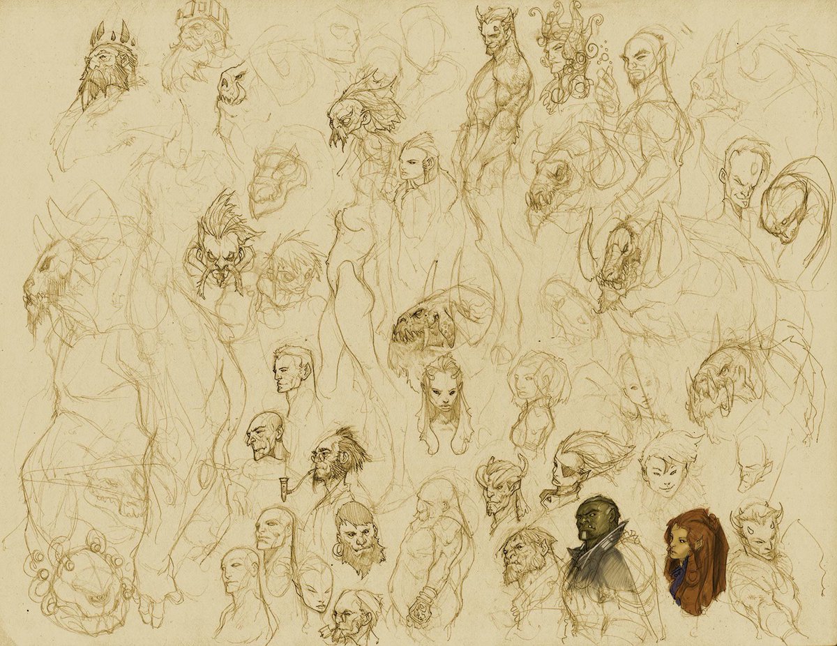 A chaotic page of sketches and junk!