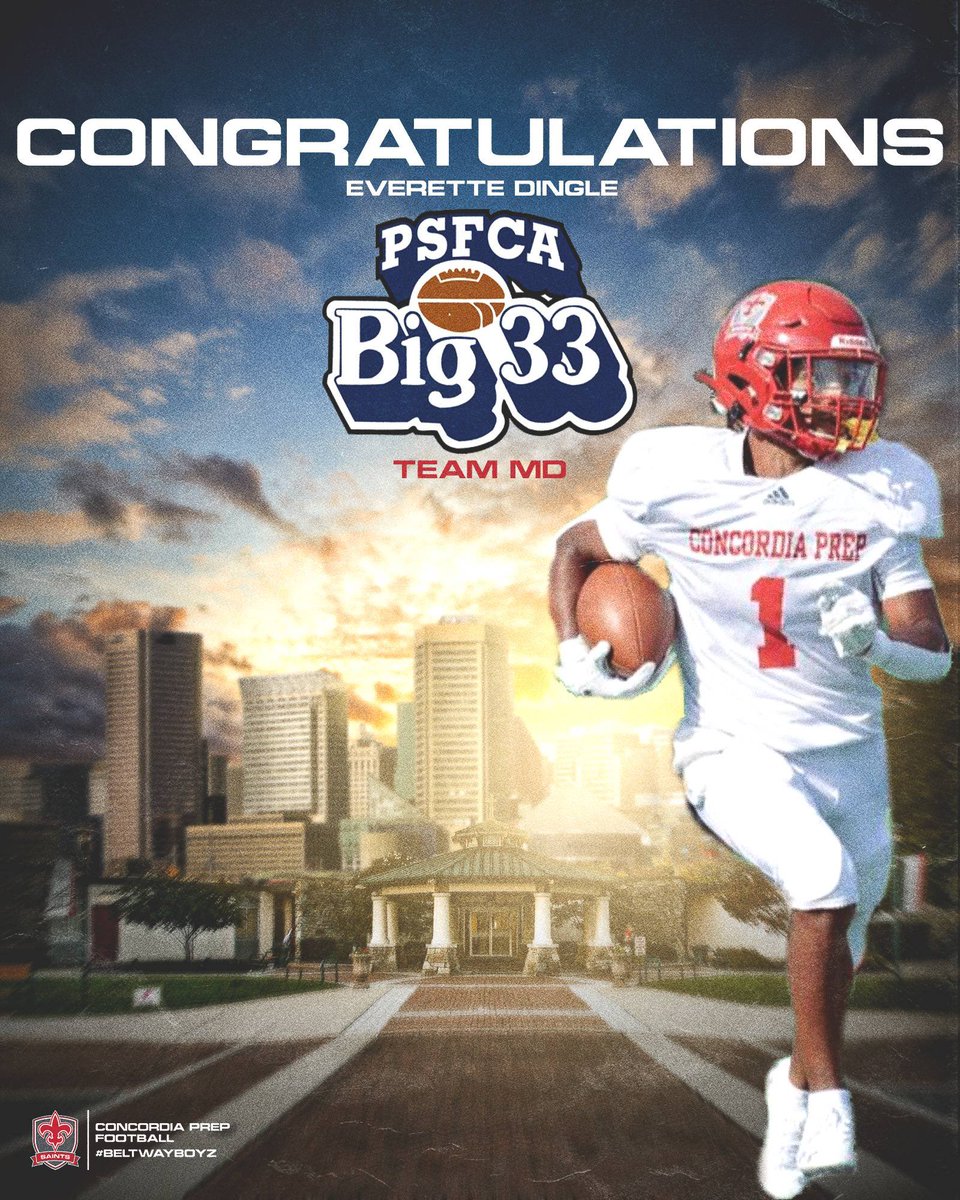 FBConcordiaPrep's tweet photo. With practice for the @psfcabig33 officially underway, some congratulations are in order! 
Seniors Everette Dingle, Kogge Metuge, Sone Metuge &amp; Ayo Tifase were selected to play for Team MD in this year’s game.

#BeatTeamPA
#BeltwayBoyz⚜️ 
#ItsAGreatDayToBeASaint https://t.co/fM9ctAQZpG