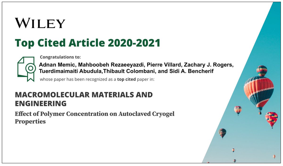 bencheriflab (@bencheriflab) on Twitter photo Good news! Our article received enough citations to be a #topcitedarticle in Macromolecular Materials & Engineering. @WileyPolymers <a href="/NortheasternCOE/">Northeastern COE</a> <a href="/NU_ChemE/">Chemical Engineering at Northeastern University</a> Good news! Our article received enough citations to be a #topcitedarticle in Macromolecular Materials & Engineering. @WileyPolymers <a href="/NortheasternCOE/">Northeastern COE</a> <a href="/NU_ChemE/">Chemical Engineering at Northeastern University</a>