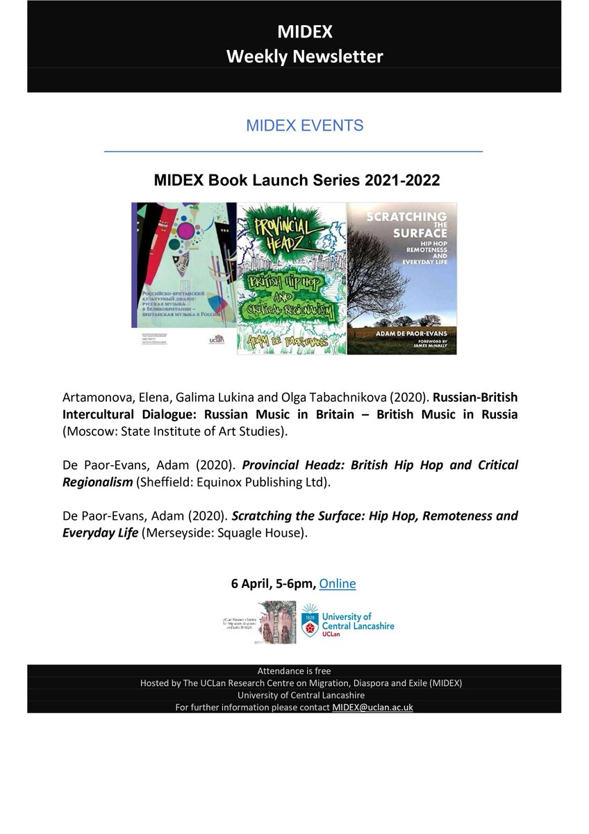 MIDEX is delighted to invite you to our next Book Launch series event. Join us tomorrow 6 April 2022 at 5PM. MS Teams link: bit.ly/3r0NSC4