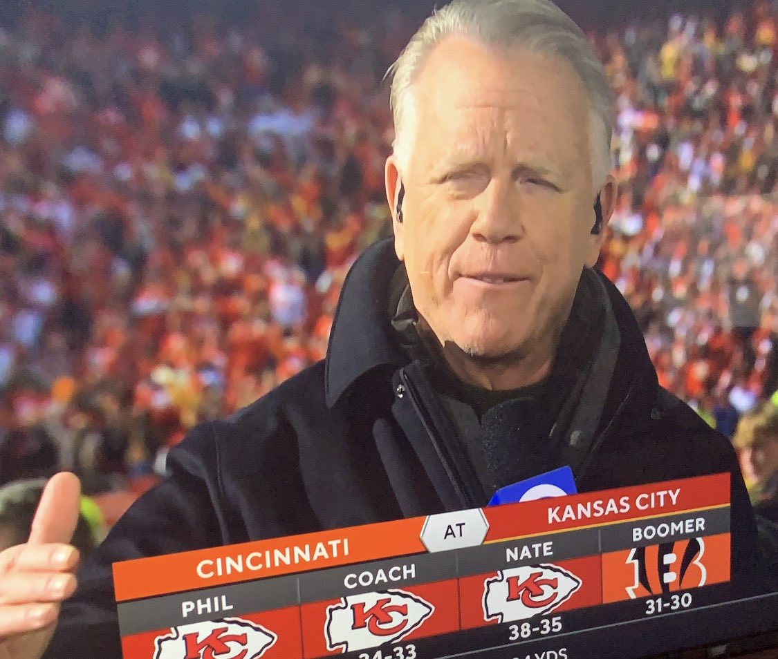 That one time <a href="/7BOOMERESIASON/">Boomer Esiason</a> was the only one to pick the Bengals in the AFC Champ game.
