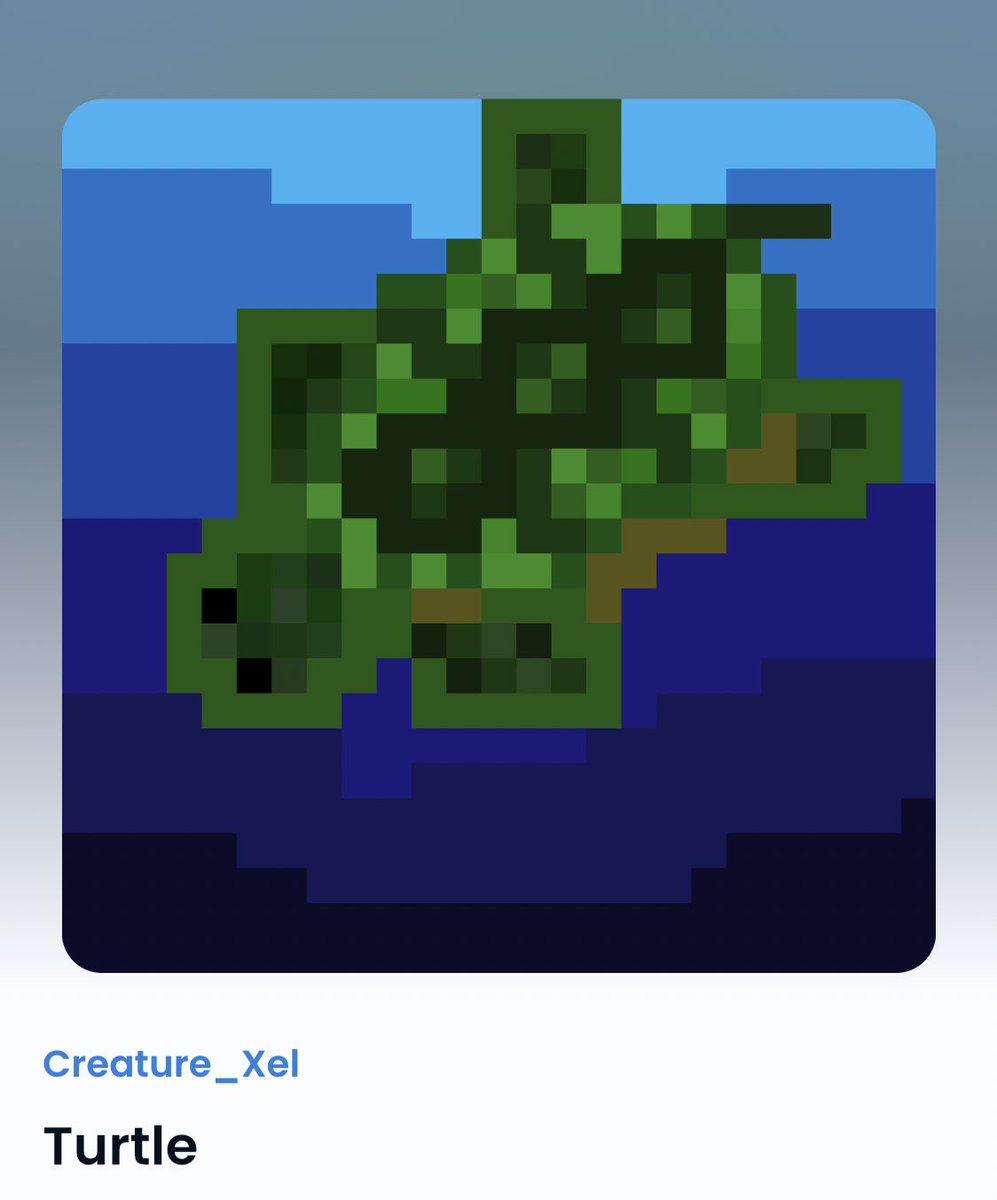 Creature_Xel's tweet photo. Turtle Listed (0,02ETH), in Creature_Xel collection #NFTCollection #nfts #NFTProject #NFTcollectibles #NFTartist https://t.co/n2CMo526V8