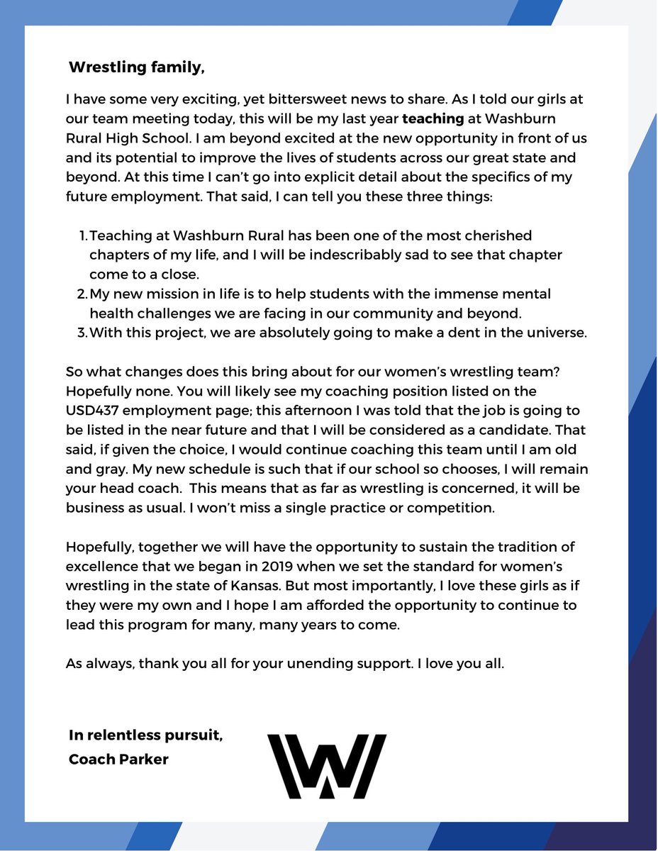 TeamTopHat1's tweet photo. A very important update about the future of our wrestling program to hopefully answer some of the questions I received today… https://t.co/3JqSjVYTeJ