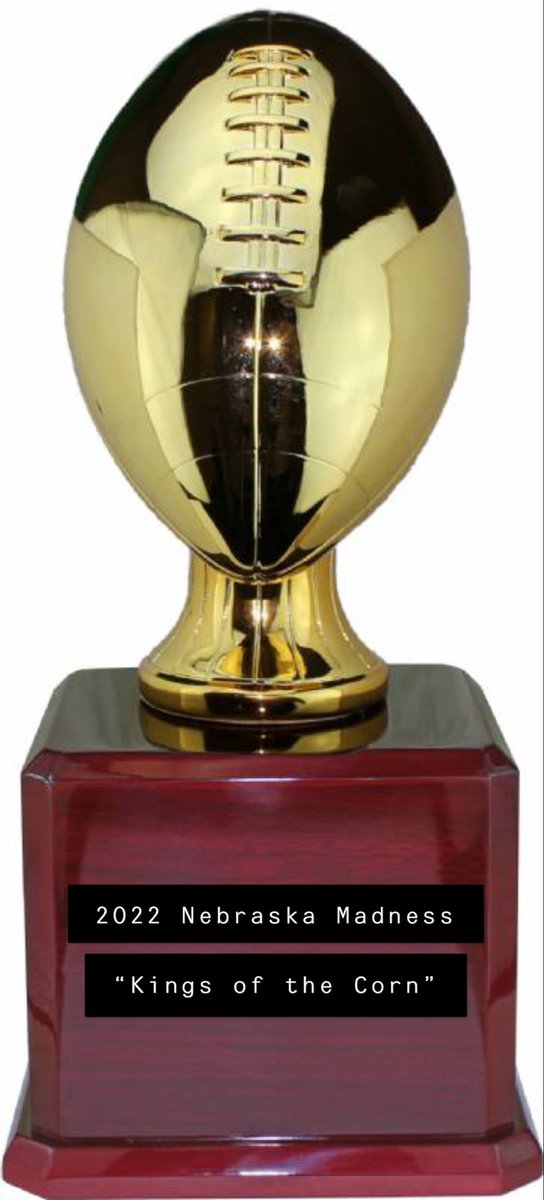 As the proud commissioner of the Nebraska Madness Association I would like to present the King of the Corn trophy to Team 402 <a href="/abram_scholting/">Abram Scholting</a> <a href="/c0llaz0/">carlos collazo</a> <a href="/BlaserLiam/">Liam Blaser</a> <a href="/Kade_McIntyre/">Kade</a> <a href="/C_staehr15/">Carsen Staehr</a> <a href="/BenjaminBrahmer/">Benjamin Brahmer</a> <a href="/Calebwagner73/">Caleb Wagner</a> <a href="/SeaganPackett/">Seagan Packett</a> <a href="/BraxtonBuck75/">Braxton Buck</a> <a href="/DylanEby1/">Dylan Eby</a> @santos_g_jr