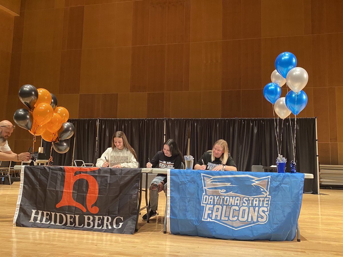 Very proud to see three more Reynoldsburg Girls Soccer Players sign to play at the next level. #heidelbergwsoccer #dscfalcons