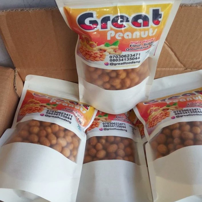just_urch's tweet photo. Newsflash:
We make the best Peanuts.
#greatfoodsng #GreatPeanuts #peanuts #coatedpeanuts #peanutbutter #snacktime #officesnacks #auchibusiness #ziplockbag #pouch https://t.co/NqI8fYDNYT