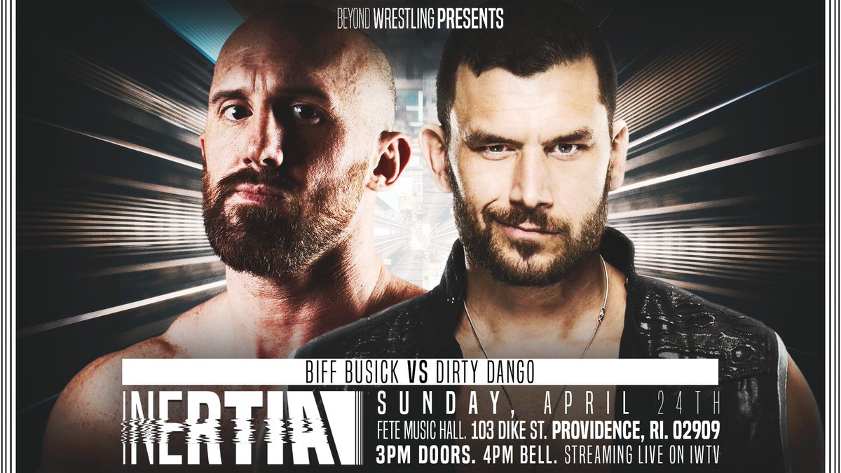 beyondwrestling's tweet photo. 100 RETWEETS &amp; we'll announce a new match for #Inertia on 4/24 at @fetemusic streaming LIVE on @indiewrestling at 4pm!

TIckets - https://t.co/vPXqPj10k6

- #Dango 🆚 @_starDESTROYER
- @willowwrestles 🆚 @ThePrizeCityOG
- @Rikers0 🆚 @theakiraway
- #BearCountry 🆚 #FaithInNothing https://t.co/7aBWKj6wZV