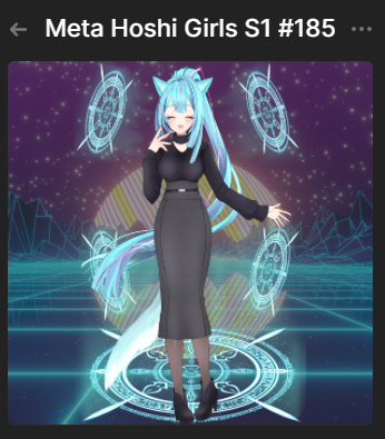 thank you <a href="/metahoshigirls/">Meta Hoshi Girls💞</a> for gifting me your precious NFT thank you