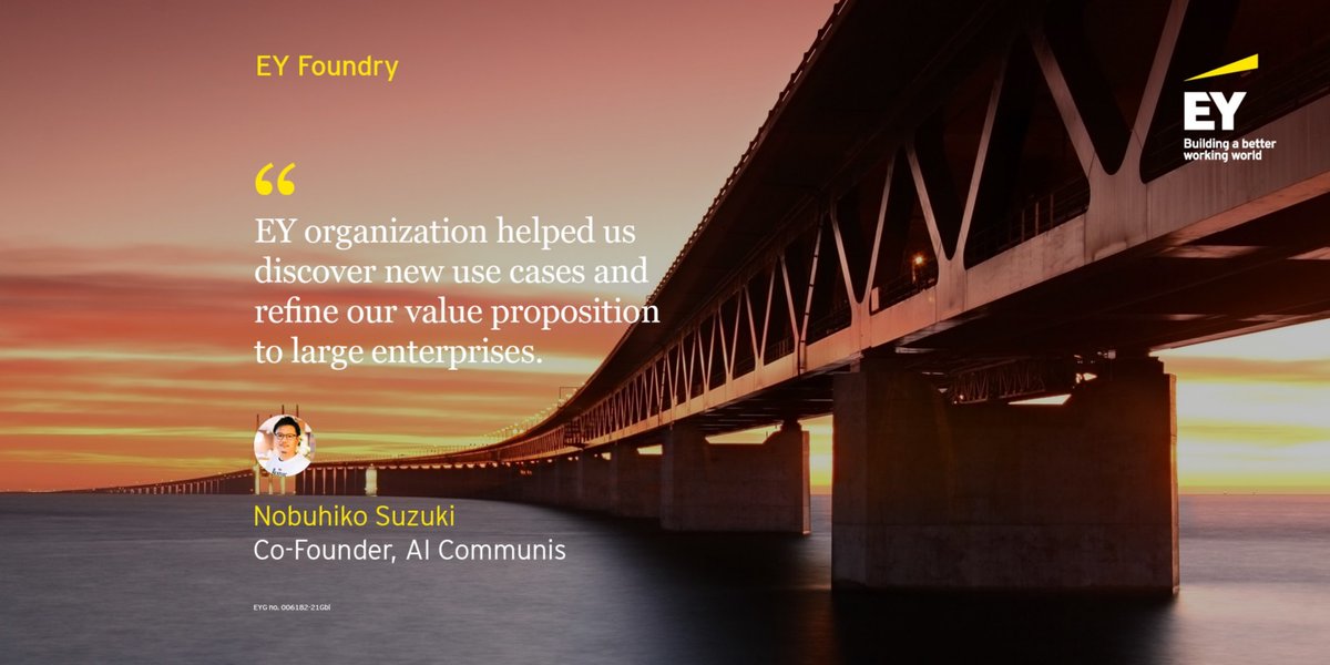NamSLiew's tweet photo. Mastering ecosystems can transform business performance. Build your networks and connect with entrepreneurs, EY professionals through the EY Foundry program to discover new revenue opportunities.
Apply now: https://t.co/kqlbu1Xc3p
#EYFoundry #startup #entrepreneurship https://t.co/Nzsun5w0Ae