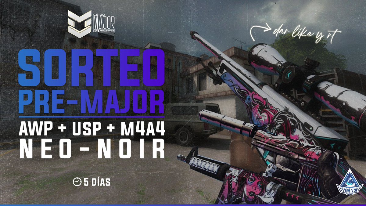 SecretStoreCSGO's tweet image. 🎁 SORTEO PRE-MAJOR 🎁

Vamos a estar sorteando este combo de skins, 3 ganadores diferentes! (En orden de la foto)

Pasos a seguir:
✅ Seguir a @SecretStoreCSGO
✅ Dar RT, Fav y etiquetar a 2 amigos!

El sorteo finaliza en 5 días (sábado 09/04) Suerte para todos 🔥
