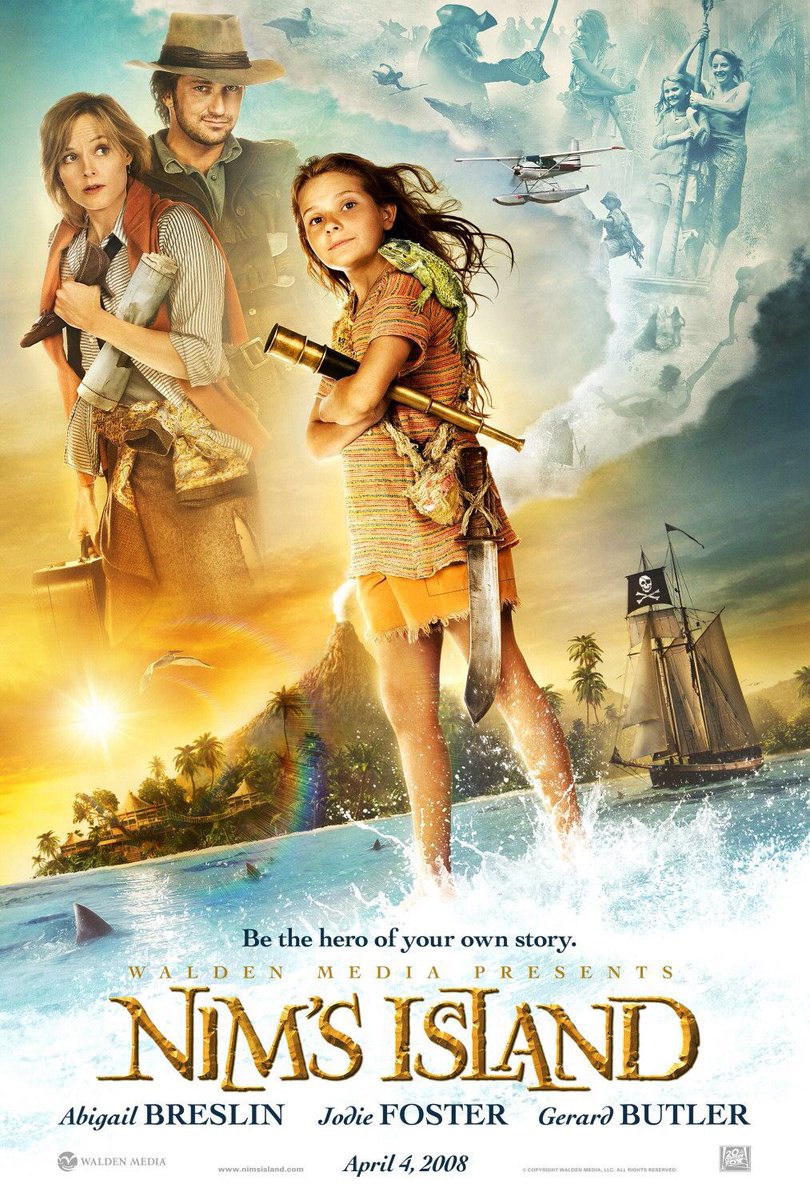 🎬MOVIE HISTORY: 14 years ago today, April 4, 2008, the movie ‘Nim’s Island’ opened in theaters!

#AbigailBreslin #JodieFoster #GerardButler #AnthonySimcoe #AlphonsoMcAuley #MorganGriffin #MichaelCarman