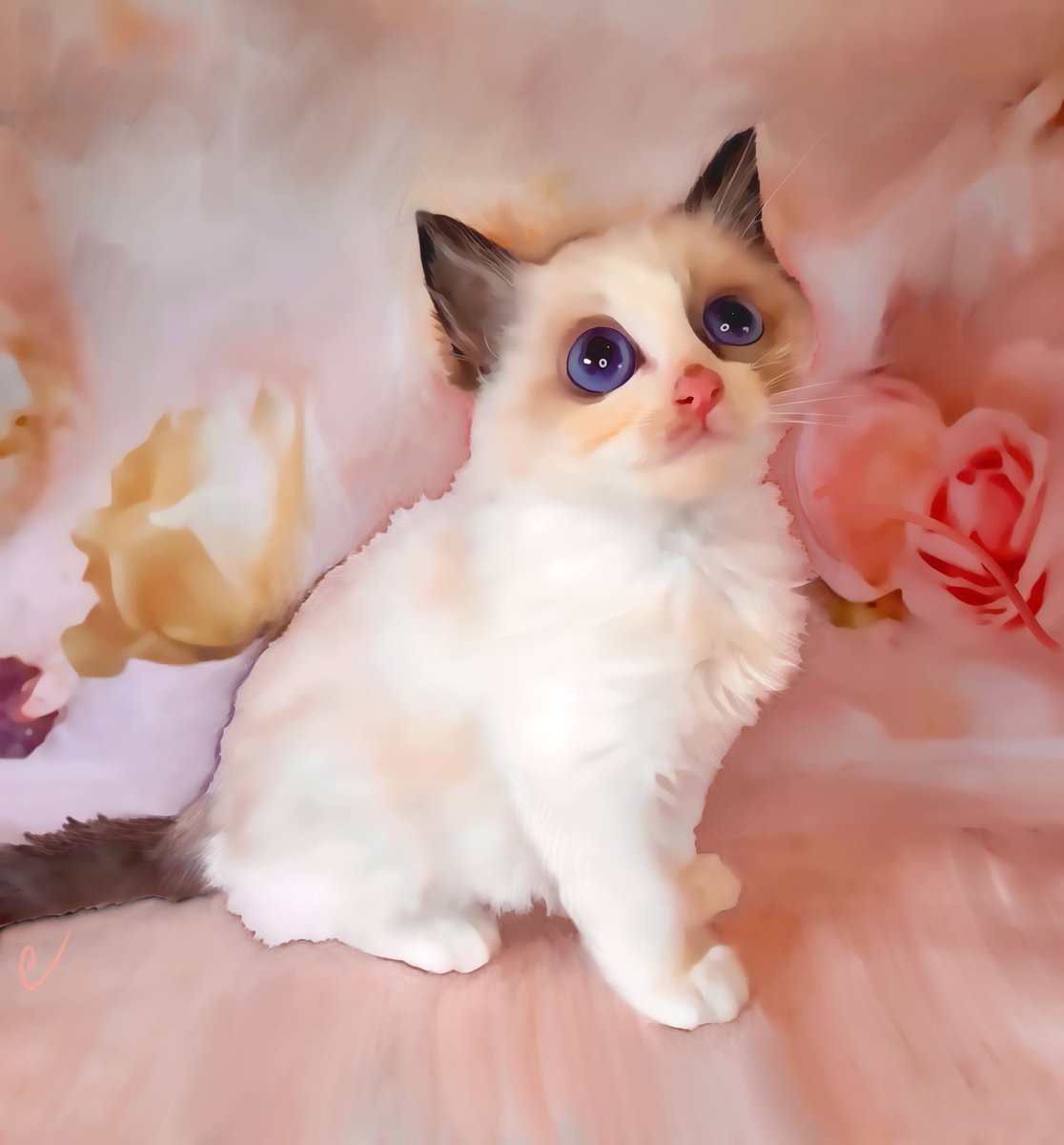tazbeamz's tweet photo. Rag doll kitten ❤️ #cat #ragdoll #kitten #CatsOfTwitter #catlover #art #digitaldrawing #meow #socite #fluffy #furry #ArtistOnTwitter #petportrait https://t.co/iT1gHPemnR