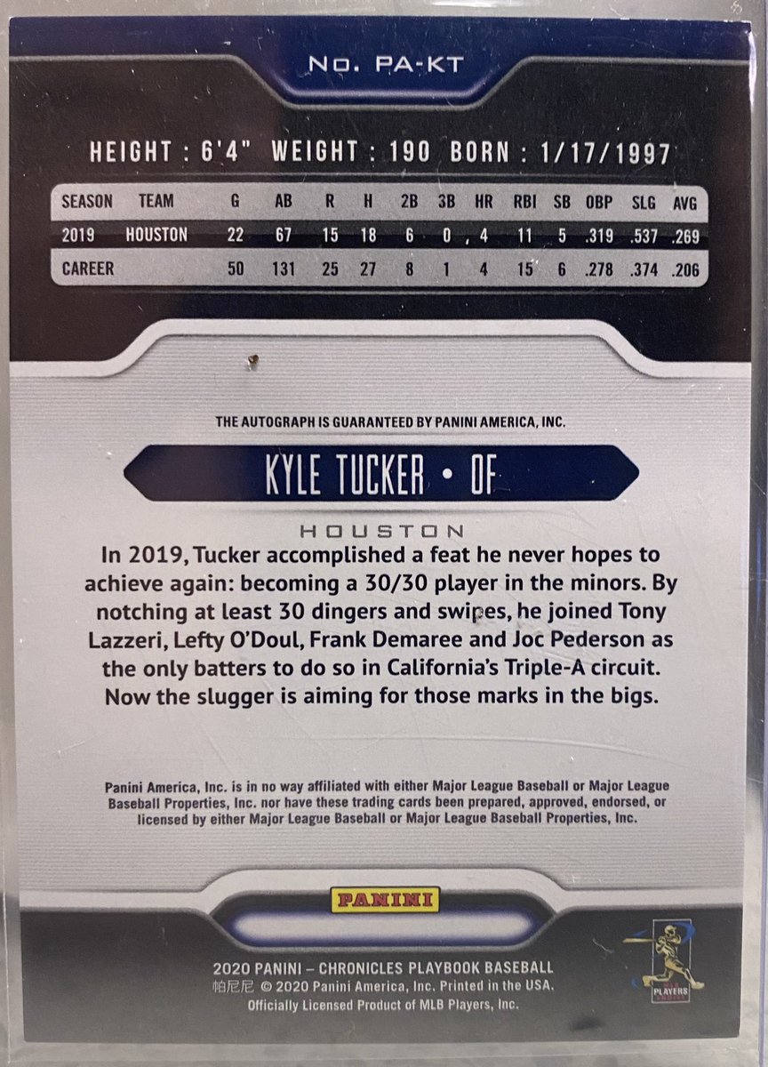 🚨GIVEAWAY ALERT🚨

To celebrate #OpeningDay, I’m doing a giveaway for this Kyle Tucker autographed Panini baseball card!

To enter just retweet this tweet. Must be following to win!

Winner will be selected Thursday at first pitch! #Astros