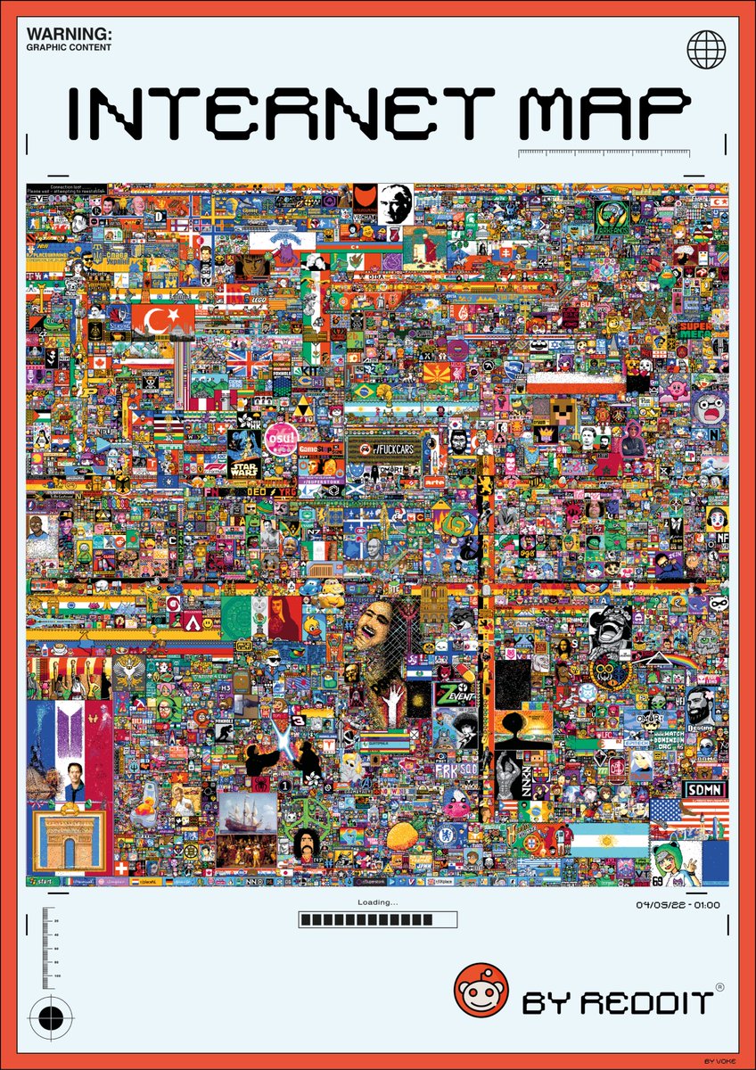 savinien_'s tweet photo. Internet Map. 🌎 #pixelwar #RedditPlace #reddit https://t.co/8oVt6XqK3t
