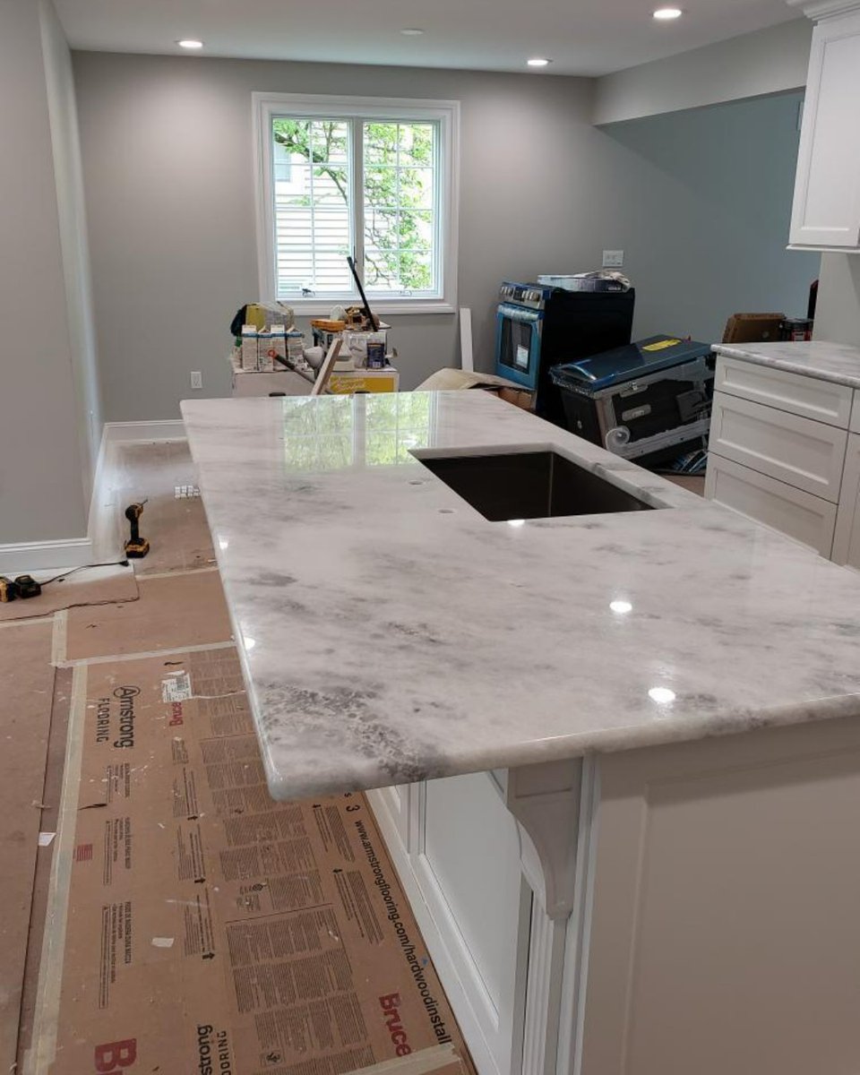 GraniteBracket's tweet photo. Kitchen remodel underway - Countertop is on and supported by The Original Granite Bracket! https://t.co/IcAXBpLLSo