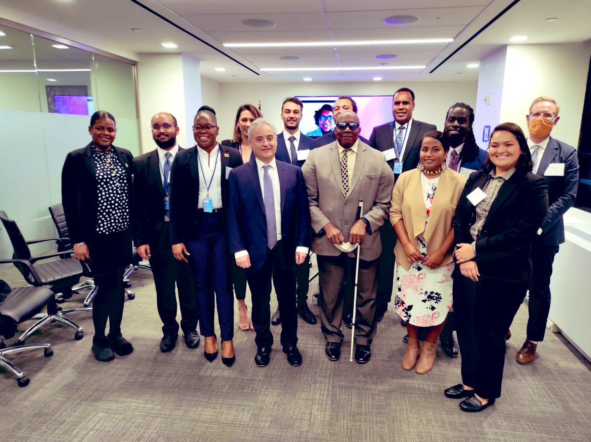 ItalyUN_NY's tweet photo. Italy proud to be longtime supporter of #AOSIS Fellowship Programme. 🇮🇹Amb. @MauMassari was honored to meet the class of 2022 Fellows in such a critical year for global #climateaction. Best wishes on all your endeavors!

#IPCCReport #SDGs #SIDSMatter @IPCC_CH @MiTE_IT #Agenda2030 https://t.co/O6ThBaEFc5