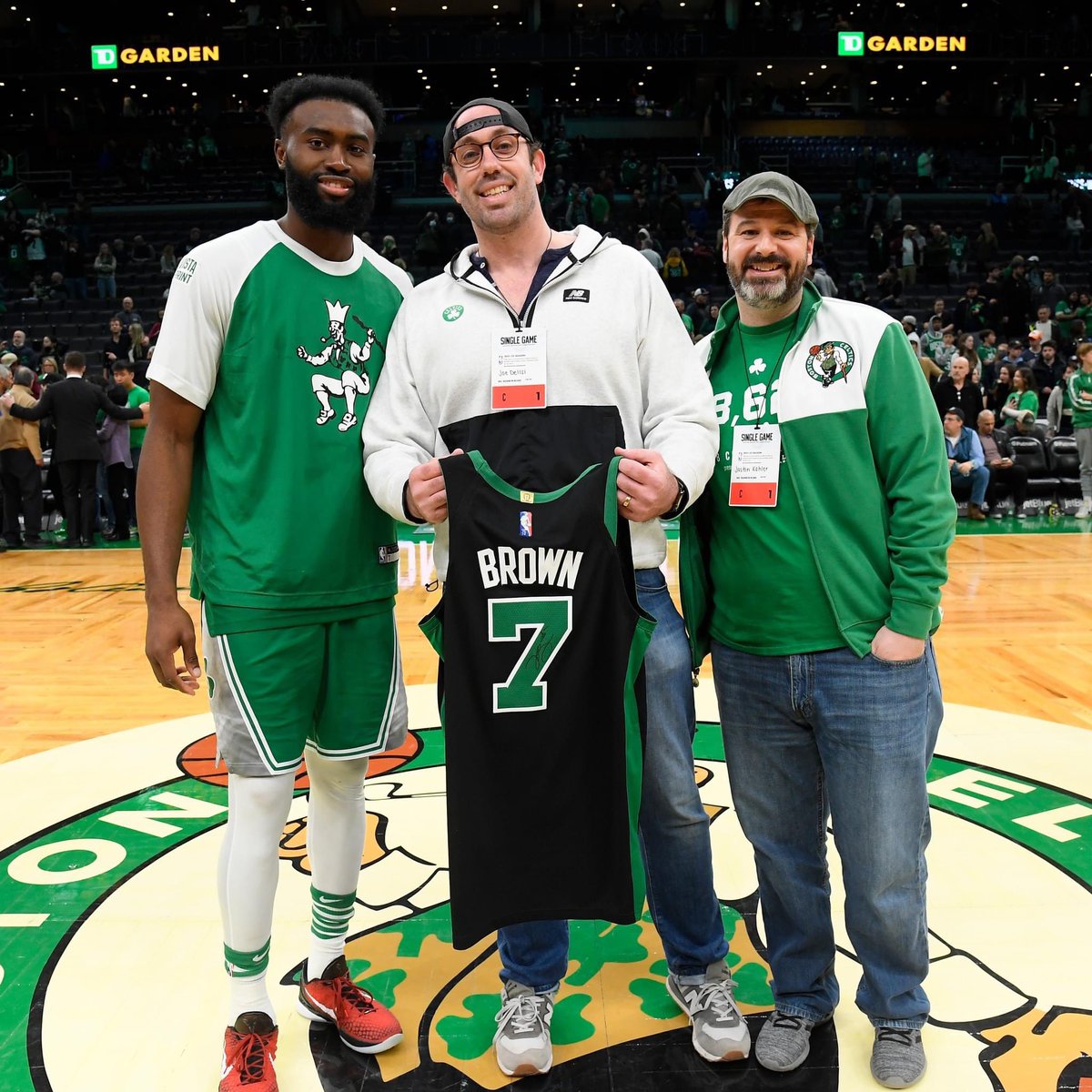 celtics's tweet photo. best fans in the league 💚 https://t.co/d6XGqOwnUL
