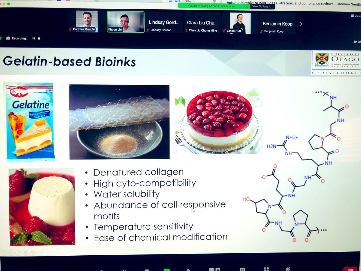 carmine_3Dheart's tweet photo. Ass/Prof @Khoonono making our @UTSEngage students hungry during his invited guest lecture for #BiomedicalPolymers while introducing #gelatin and #gelma for #bioprinting applications @UTSFEIT @ausbioprint https://t.co/Bn581yERpk