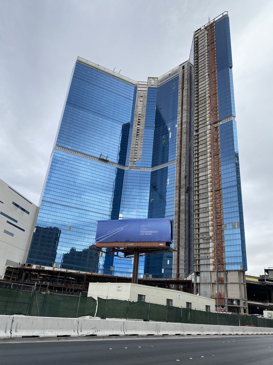 VitalVegas's tweet photo. We were hoping for “No More Shitshow,” but this is pretty good, Fontainebleau. @FBLasVegas. #BlueMiracle https://t.co/P9T2o51DsN