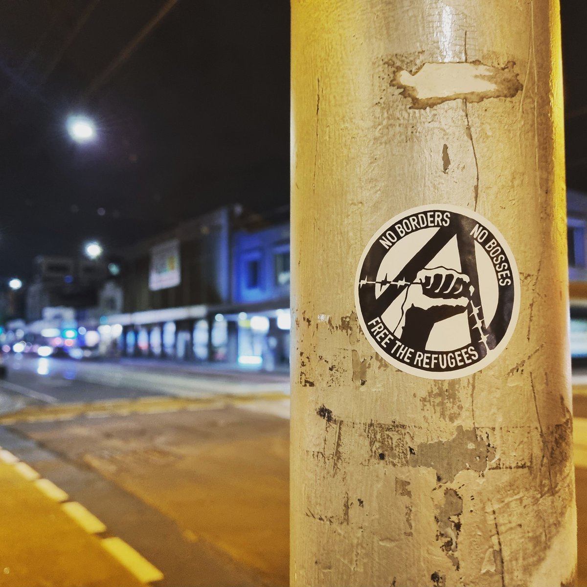 GaragePress's tweet photo. New stickers look pretty sweet!
Available in the store now, $5 / 10pk, stickers are 60mm, kisscut (easy to peal) and printed on vinyl.
https://t.co/Svjj4ii8mi
#freetherefugees #noborders #nobosses https://t.co/6qHm6iYfDA