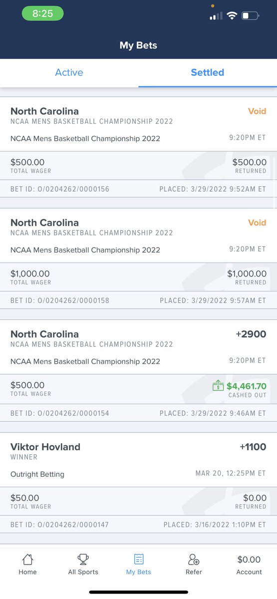 AustinPrather9's tweet photo. @FDSportsbook Hey Fanduel, why are you voiding out North Carolina championship bets right before the game starts!!! This has lawsuit written all over it!!!!!! #fraud https://t.co/3qTn8ydZPi