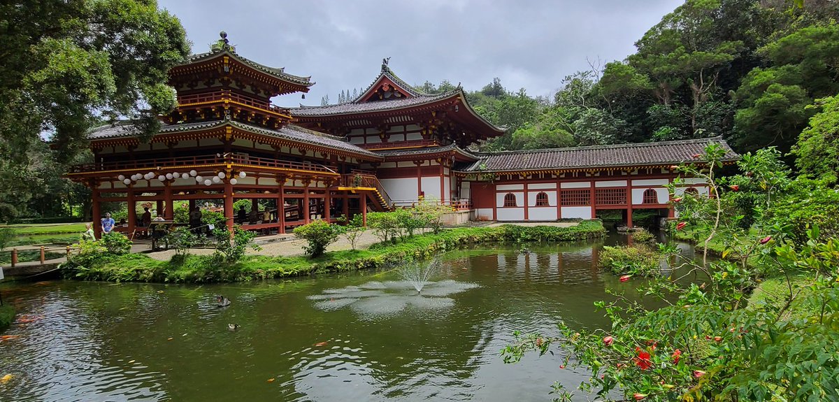 DocWascher's tweet photo. Visiting the Byodo-In Buddhist temple in Honolulu.  It is a precious pocket of serenity, and a temporary respite from a troubled world. https://t.co/ro7Lhl48zf