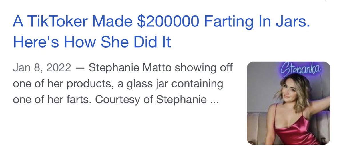 Christies291's tweet photo. @kjhfoxe1 She sold farts in a jar. https://t.co/diAGnw1vZ1