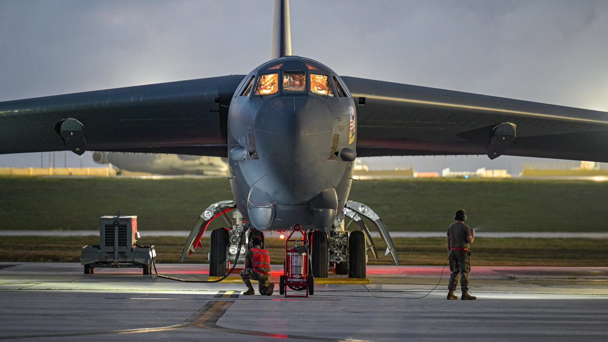 usairforce's tweet photo. 220 @TeamBarksdale #Airmen and four B-52H Stratofortresses flew 25 sorties, attaining over 200 flying hours while integrating w/ 196+ allied, partner and joint force aircraft during their recent Bomber Task Force mission at Andersen AFB, Guam.

https://t.co/L6rH53JLma

@PACAF https://t.co/DIF6hCqibj