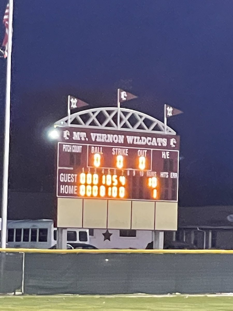 Final ⚾️ 

Central 10 
Mt Vernon 1 

WP: Henke 5IP, 2H, R, 0BB, K 

Ethan Lyke 3-5, 2B, RBI, R