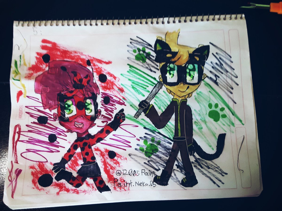 2005Paint's tweet photo. Ico y oto x el miraculous  de ladybug y cat noir 
me gusto como quedaron 😊😳
#icobitzip #copastudio https://t.co/dUZi9O2Wpf