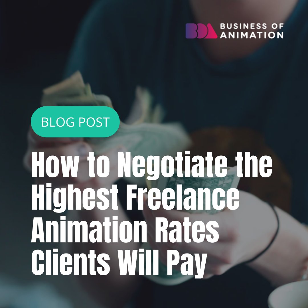 animationbiz's tweet image. Want to learn how to price your services and negotiate properly?

Check out our blog "How to Negotiate the Highest Freelance Animation Rates Clients Will Pay" now! Link in bio.

#AnimationPay #AnimationJob #AnimationIncome #AnimationSales #AnimationClient #AnimationClients