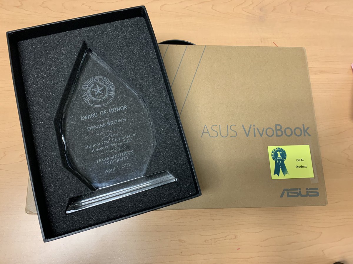 DeniseDBrown_'s tweet photo. Last week I got the opportunity to present during @TexasSouthern’s Research Week. I am grateful for my award and awesome support system for constantly pushing me to be great💪🏽. Thank you ❤️
@cjresearchtsu @hhendersonphd @DrJasmineDrake @JennWBourgeois @DrGlennJohnson @bjmlspa https://t.co/YxAZmLaA3J