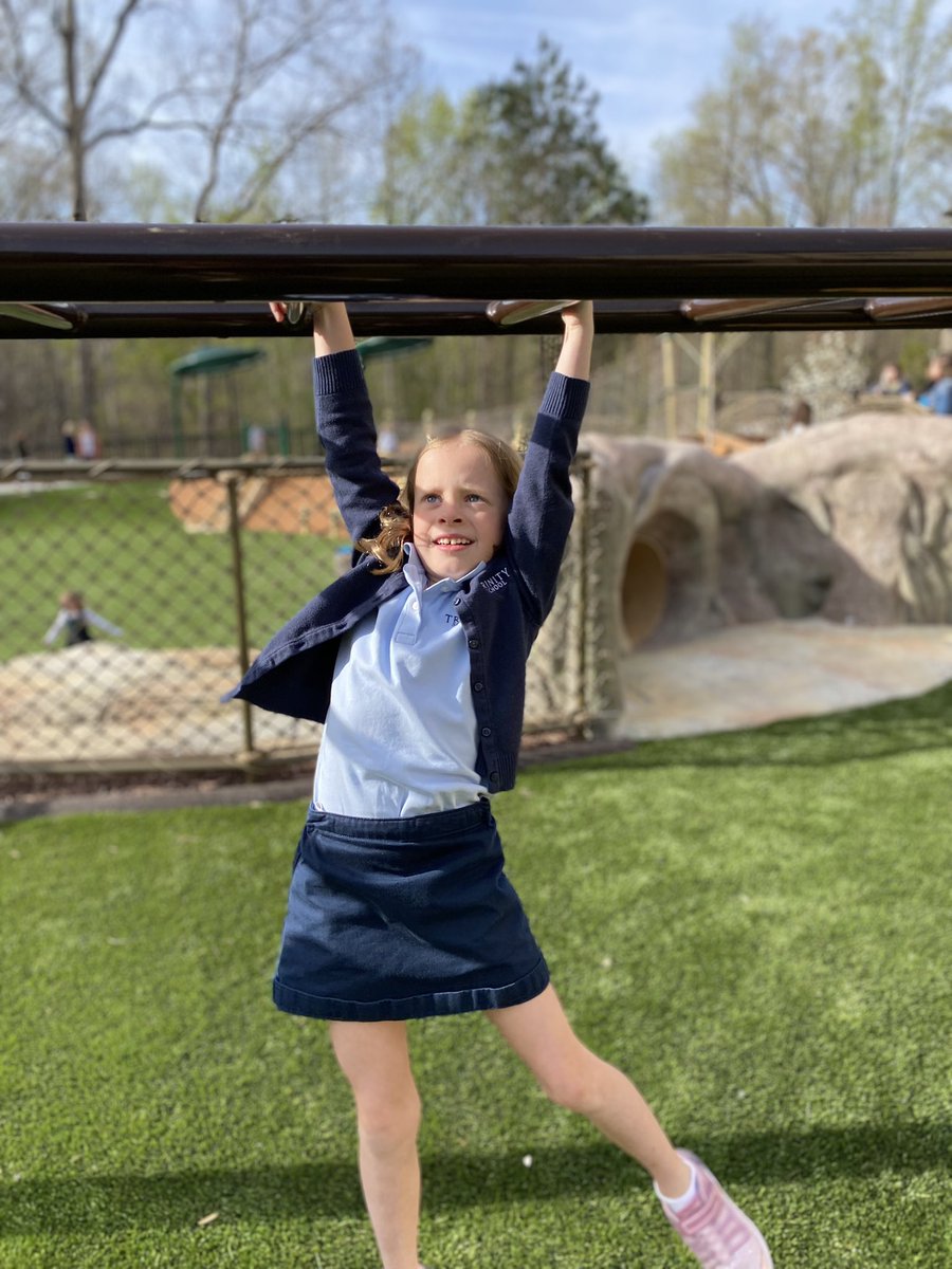 K loves their new playground- how lucky are we to play, learn, and grow here! #trinitylearns