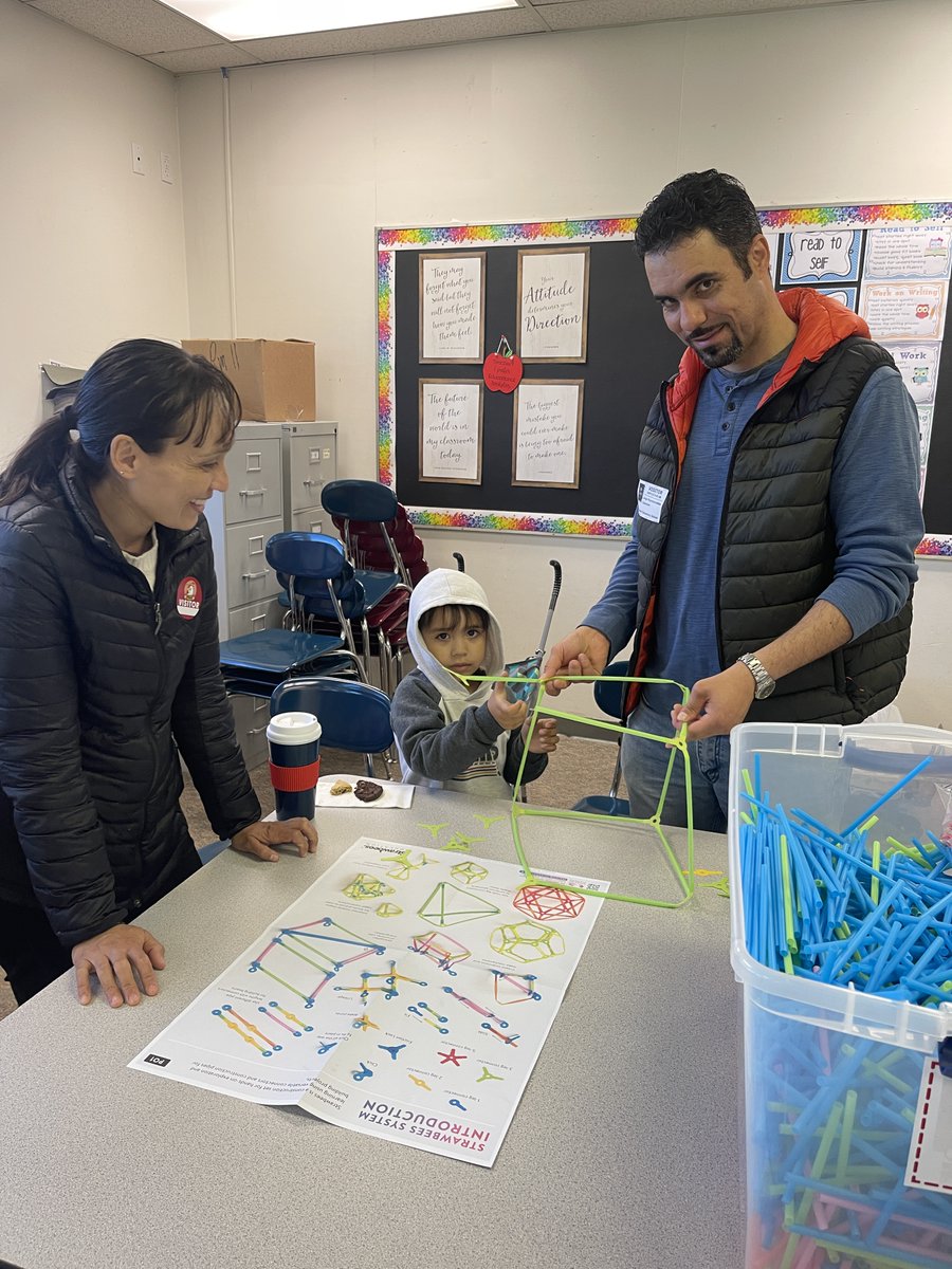 CeresUSD's tweet photo. At @CF_EaglesNest's parent engagement meeting, families had SO much fun learning how maker kits support the English Language Arts curriculum and strengthen skills such as problem-solving, teamwork, and critical thinking! 🦅🧠💪 #FamilyEngagement #CeresEdTech #CeresLearns https://t.co/RD02MtJfwU