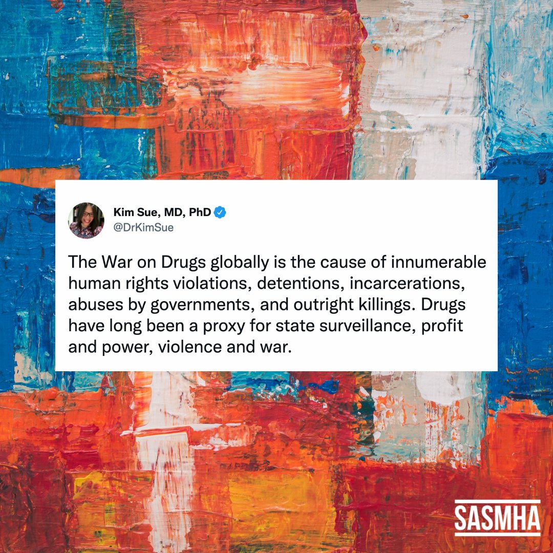 SASMHA (@southasiansmh) on Twitter photo Things we’ve BEEN over: the War on Drugs.
Thanks to @DrKimSue for helping us connect the dots between drug #decriminalization and other struggles for systemic justice. Follow <a href="/DrugPolicyOrg/">Drug Policy Alliance</a> to learn how you can help #endthedrugwar.
#nomoredrugwar #decrimnow #harmreduction Things we’ve BEEN over: the War on Drugs.
Thanks to @DrKimSue for helping us connect the dots between drug #decriminalization and other struggles for systemic justice. Follow <a href="/DrugPolicyOrg/">Drug Policy Alliance</a> to learn how you can help #endthedrugwar.
#nomoredrugwar #decrimnow #harmreduction