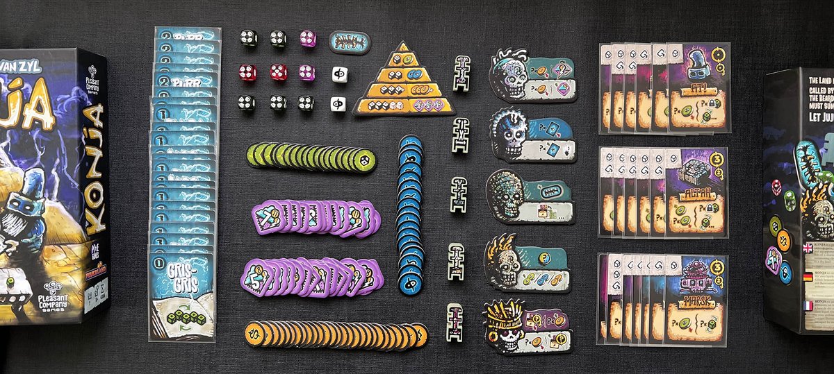 MeepleMaven's tweet photo. Many component cks for #boardGame sales the past few days.
(This one has great #boardGameArt but we're keeping #AncientTerribleThings instead which has a similar design.) https://t.co/1kL6sxXyTf