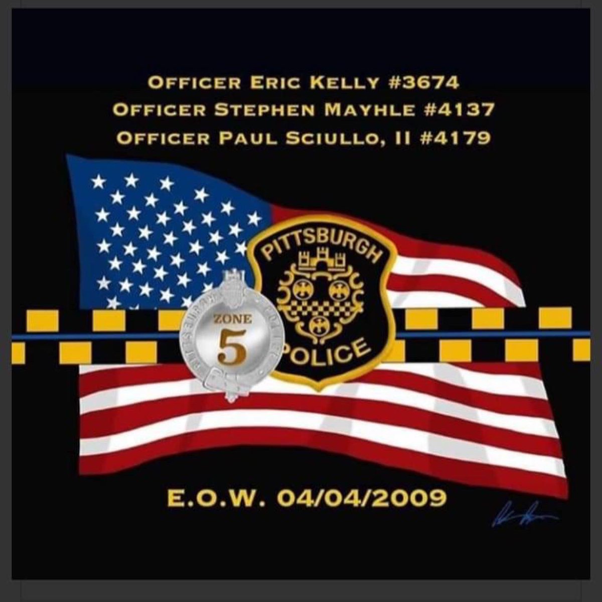 SESchubert412's tweet photo. Lest we Forget, Officer Paul Sciullo II, Officer Stephen Mayhle, and Officer Eric Kelly. 🙏🏻🙏🏻🙏🏽💔💙
Words alone can never adequately describe the amount of love, gratitude &amp; respect we have for these three brave heroes. We will always be there for their families. EOW 4/4/09 https://t.co/XFHU9ATv62