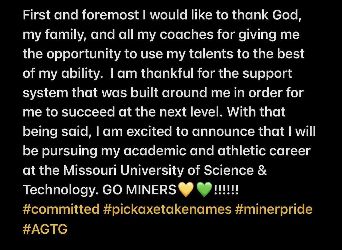 AnayoOnunkwor's tweet photo. 1000%  COMMITTED‼️ @Miners_MBB @JeffCityHoops @BuffingtonJosh @mohawkcoachmike @CoachCurt22 @PrepHoopsMO https://t.co/wMdhyE5UPR