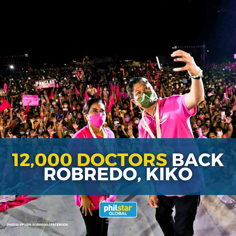 PhilstarNews's tweet photo. ‘NOW IS THE TIME TO BE TRUTHFUL AND STAND UP FOR LIFE’

Some 12,000 doctors from various groups have declared their support for presidential aspirant Vice President Leni Robredo and her running mate Sen. Kiko Pangilinan.

READ: https://t.co/lCKburfroh https://t.co/QEMQ73ZbGR