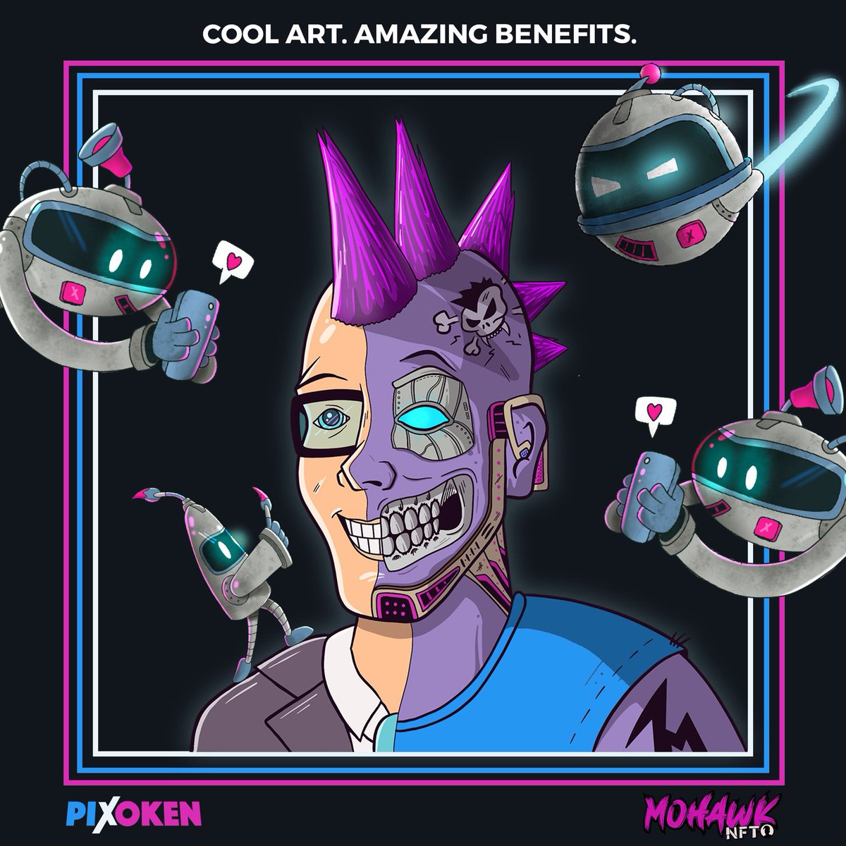 Pixoken_nfts's tweet photo. GM! 🤝 Did you know Pixoken is creating an exclusive NFT series for Chris J. "Mohawk" Reed!

Called #MohawkNFT the series will combine amazing benefits for entrepreneurs, businesses and individuals through cool one-of-a-kind #NFT art pieces!

#art #NFTCommunity #mohawk https://t.co/Am7FXvWsux