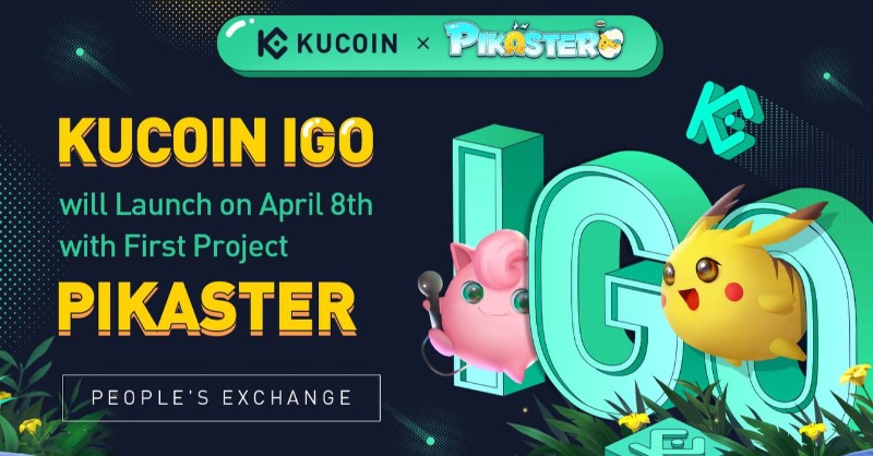 kucoincom's tweet photo. #KuCoin IGO will launch on April 8th with the first project - @PikasterNFT!

⏰ NFT sale: April 8th
⏰ First-round sale: 12:00 UTC, April 11th

Stay tuned! 

#KCC #P2E #IGO #NFTGame #GameFi
