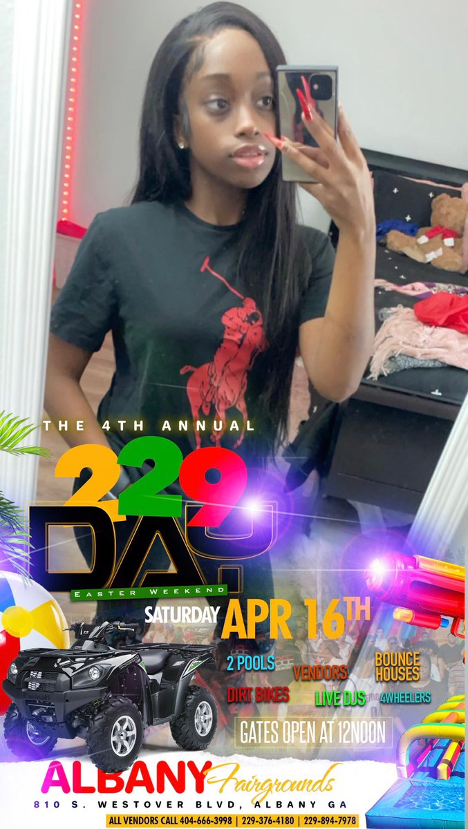 iaamkatrice's tweet photo. 🔥🔥April 16TH 4THAnnual #229Day #AlbanyCrush = #229PoolParty + #229BlockParty + #229TailGate + #229FreakNik + 500 Host From All Over!!!! The Biggest Event EVER To Hit Georgia💣💣OVER 10K PEOPLE EXPECTED‼️‼️
https://t.co/h4FzAQonvC
Powered 🔋#DertyWorkENT
#ASUTwitter https://t.co/PGGBLbpznW