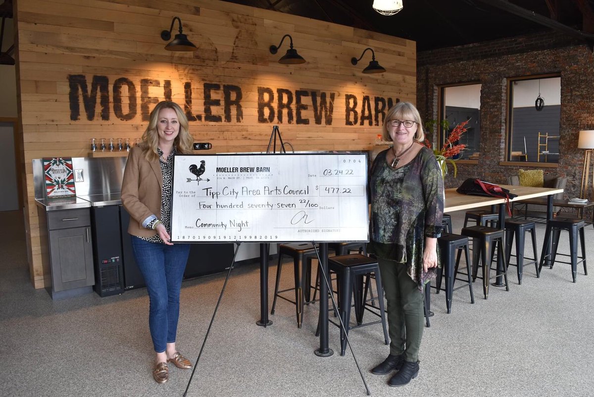 ArtsTipp's tweet photo. THANK YOU! Moeller Brew Barn - Troy, Ohio for another great fundraiser! https://t.co/l1W0MzklIh
