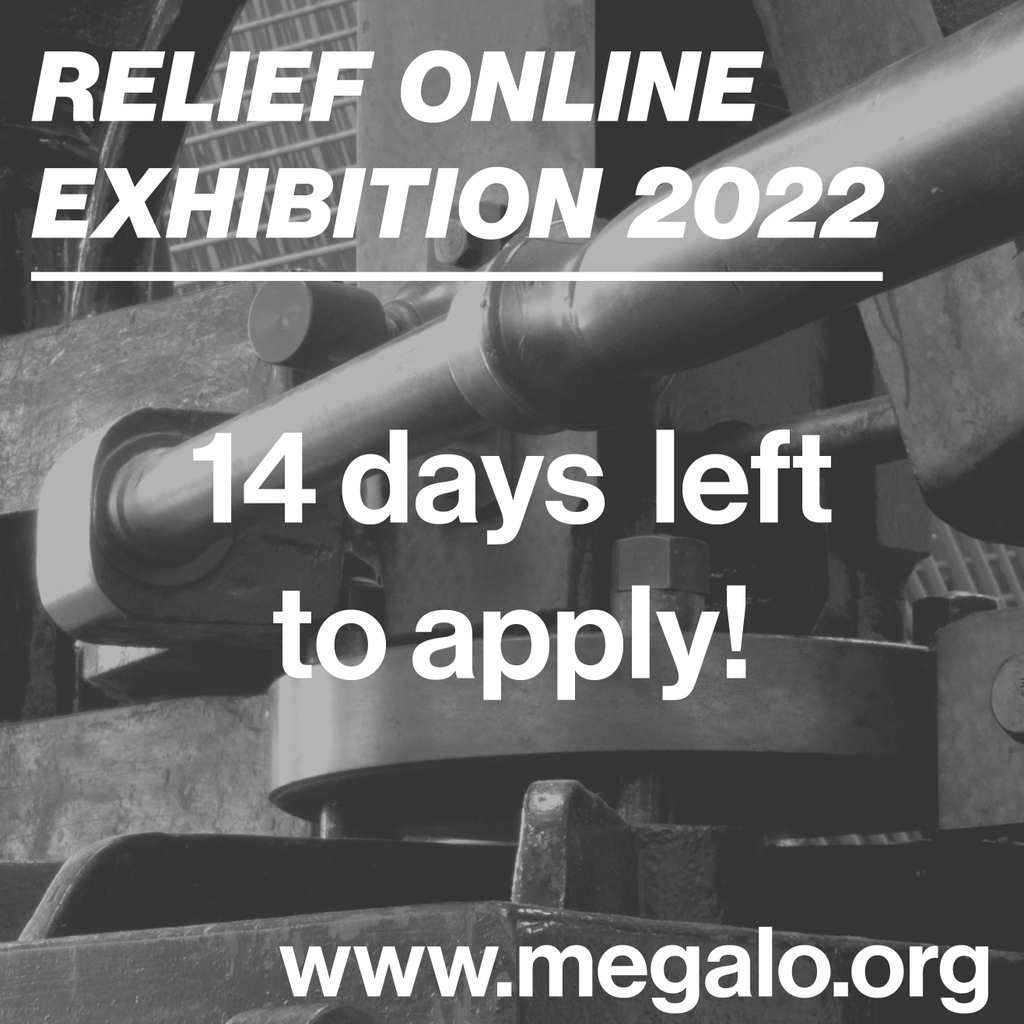 Exhibition // Relief Online Exhibition 2022⁠
Submissions due 18 April⁠
⁠
There are only 14 days left to apply for our next online exhibition, celebrating the art of Relief!  Find out more through the Megalo website:
⁠
megalo.org/apply-relief-o…