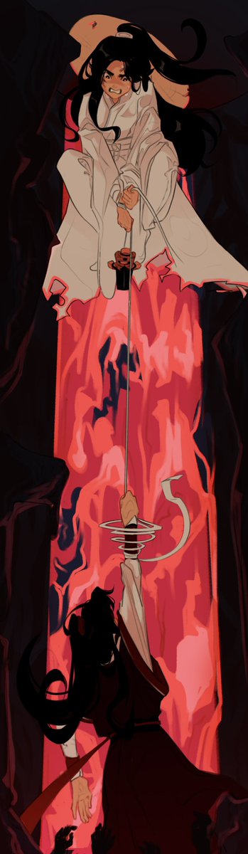 XieLianandMuQingAlmostFallIntoAVolcano.png #XieLian #TGCF #mxtx #HeavenOfficialsBlessing