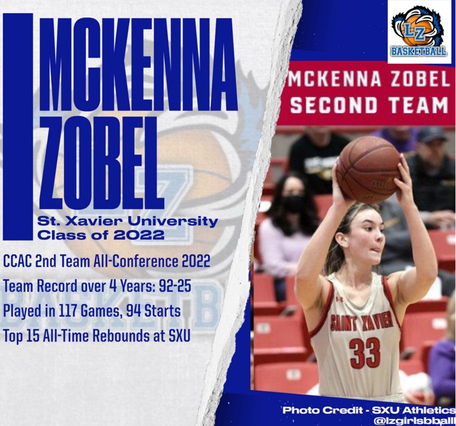 lzgirlsbball's tweet photo. McKenna Zobel Celebration Post!  And congratulations to another member of our Class of 2018 on an outstanding college basketball career at St. Xavier University!  #lznation #RISE https://t.co/1Gq1JuJ2Ao