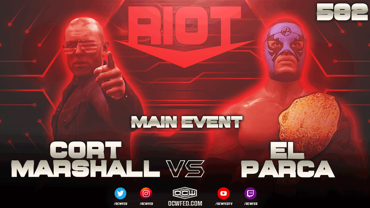 ocwfed's tweet image. The Red &amp;amp; Black Is Back! New Platform, Same Flava!

4.15.22 - 7:05PM

OCW: Riot 582 Card 
bit.ly/OCWRiot582Card

#WWE2K22 #caw #WeArePvP