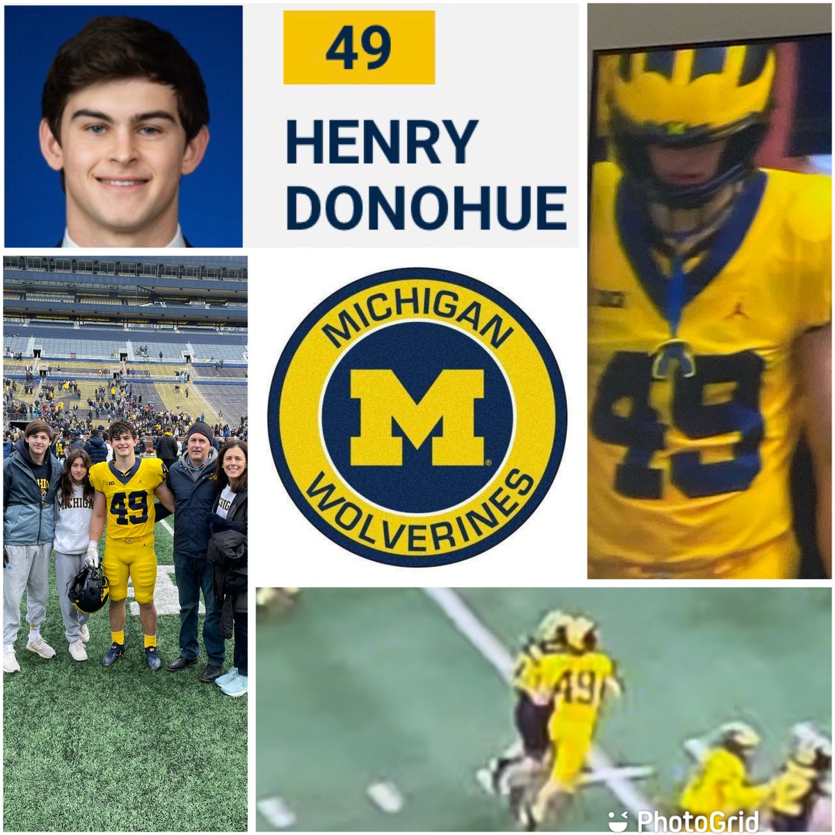 BronxvilleFB's tweet photo. BIG NEWS! If you missed the @UMichFootball Spring game this past Saturday, hope you set your DVR! Our very own! @henry_donohue was suited up and doing what he does best. His Hard work and Effort brought him to that moment. Broncos never quit! #EEE #PSD @lohudinsider @KDJmedia1 https://t.co/9GpEnwaAj1