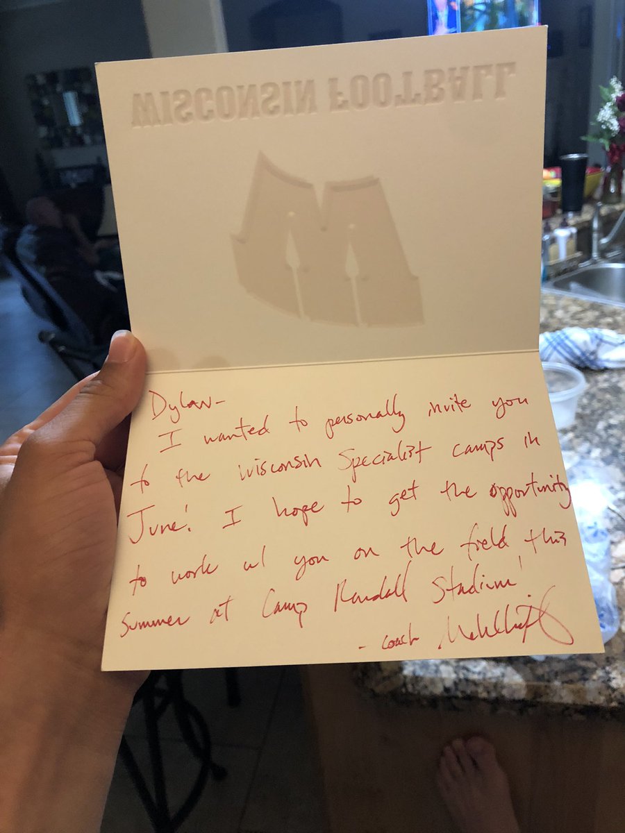 Thank you so much <a href="/BadgerFootball/">Wisconsin Football</a> for the camp invite! Getting excited for football season to start again !!❤️🤍#Badgers <a href="/tmehlhaff10/">Taylor Mehlhaff</a> <a href="/CoachHaering/">Chris Haering</a>